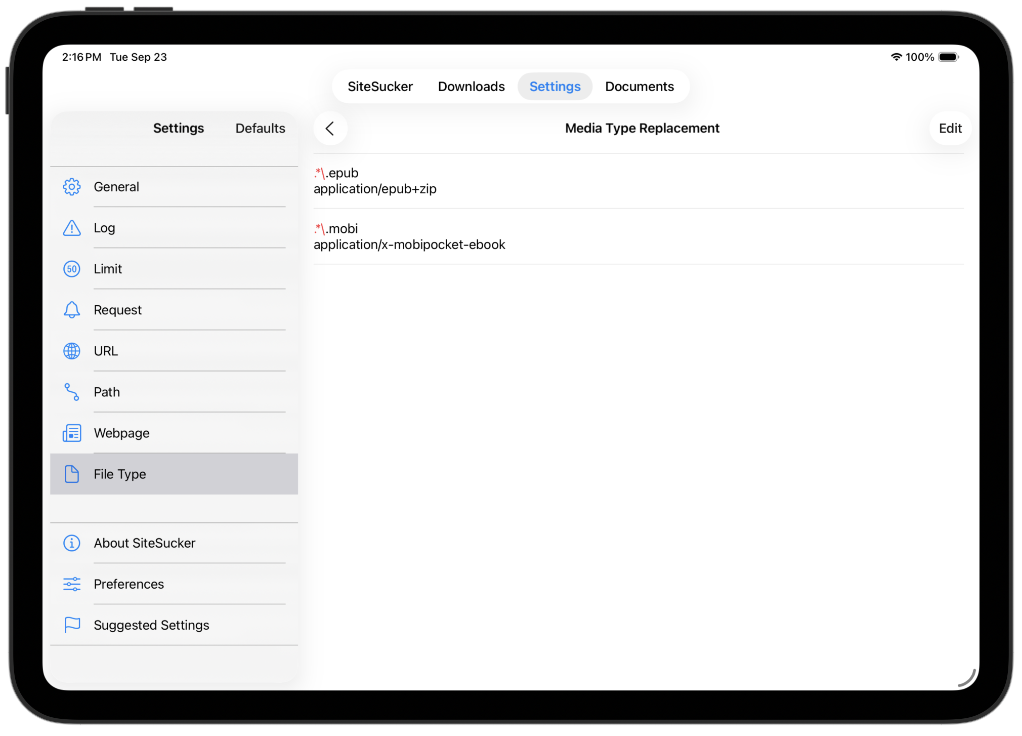 Media Type Replacement