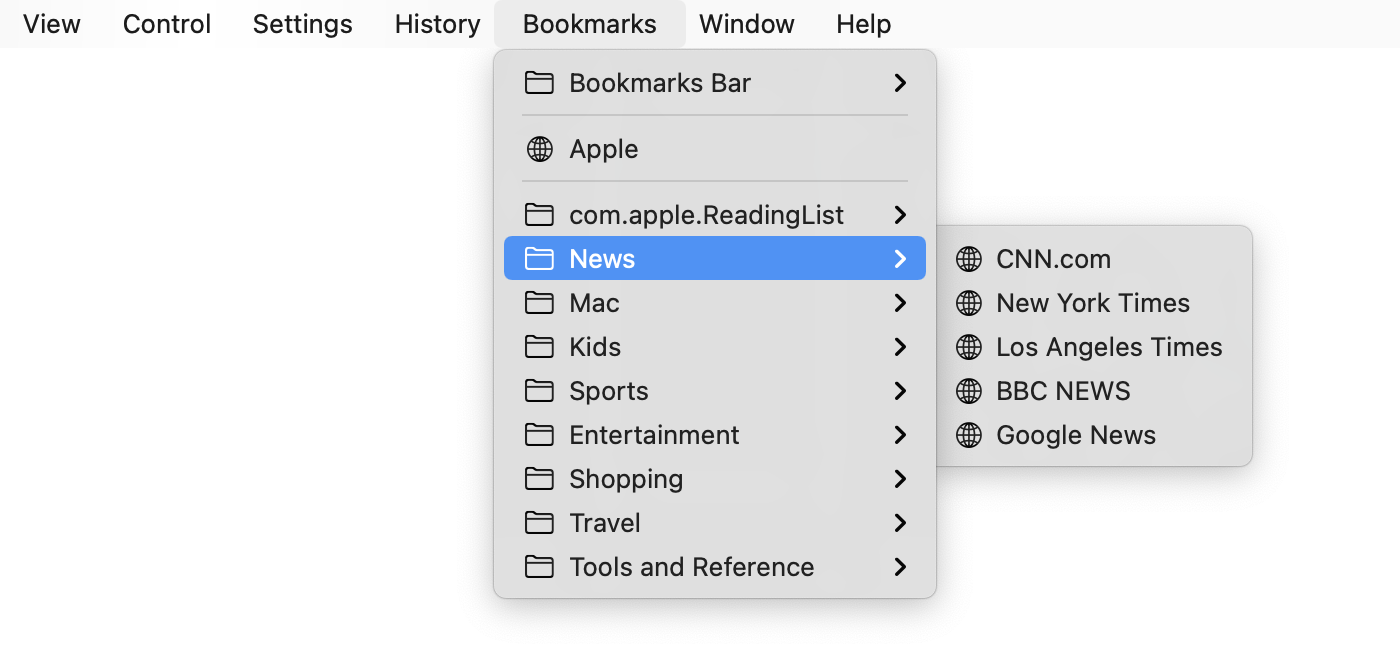 BookmarksMenu