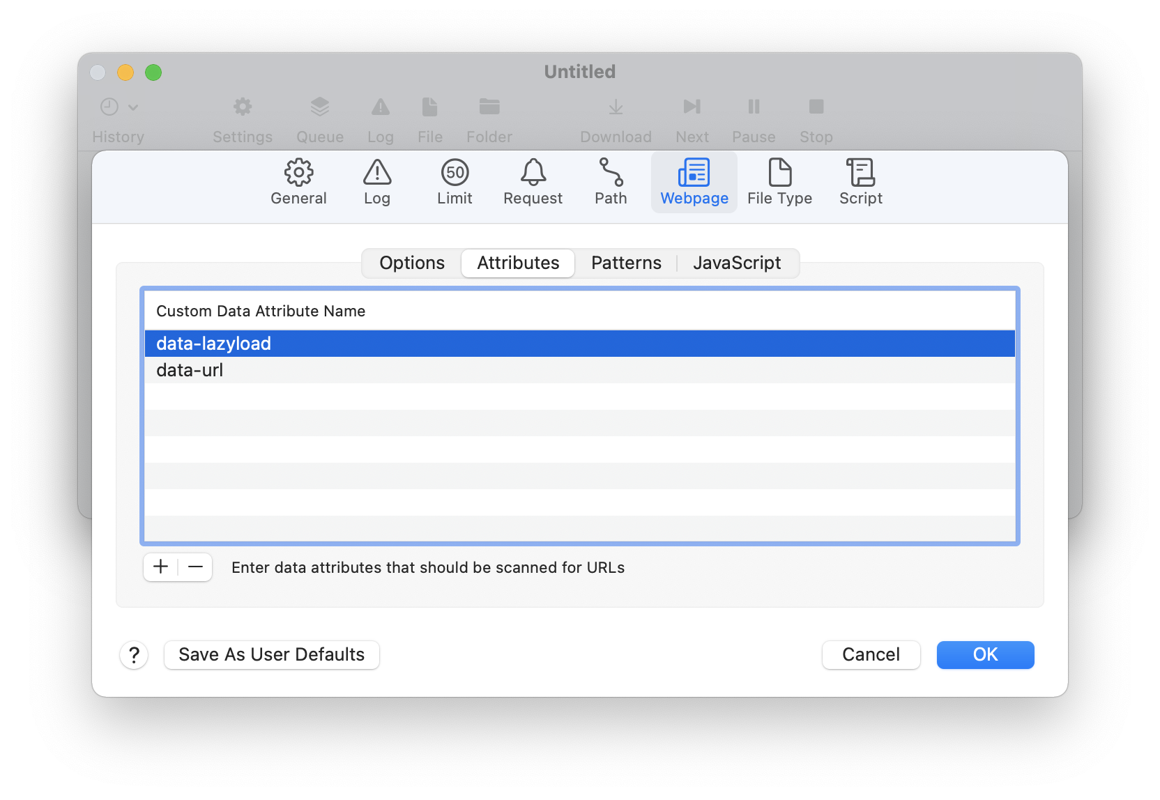 CustomDataAttributes